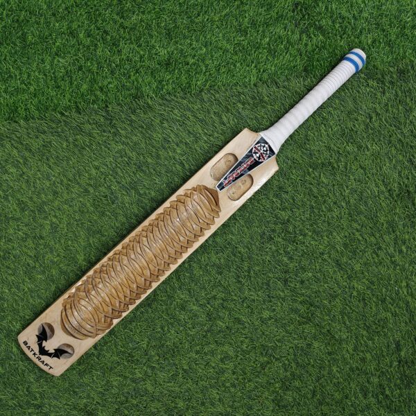 Grove side of Soft tennis cricket bat with malhaar design by Batkraft
